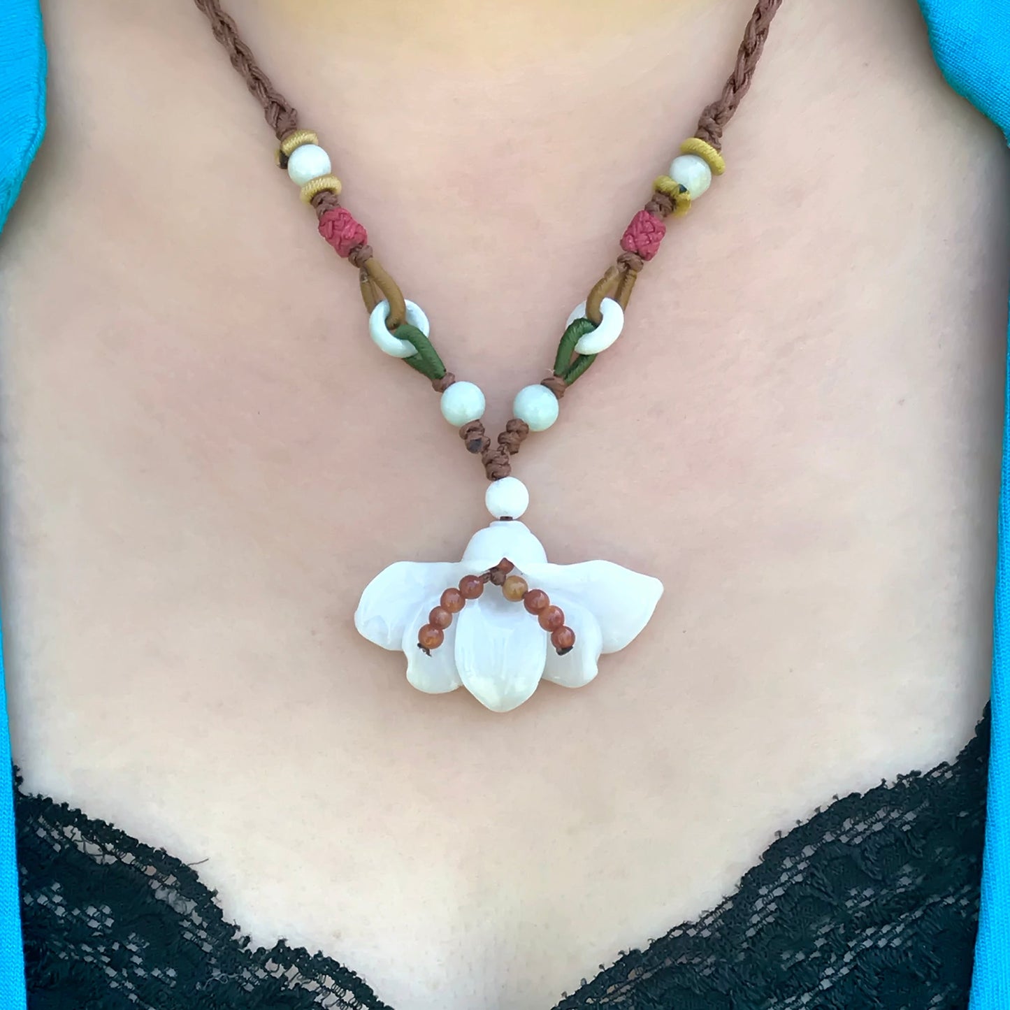 Necklace floral a fairy fan flower perfect for birthdays, Valentine's Day, or simply to show you care gift