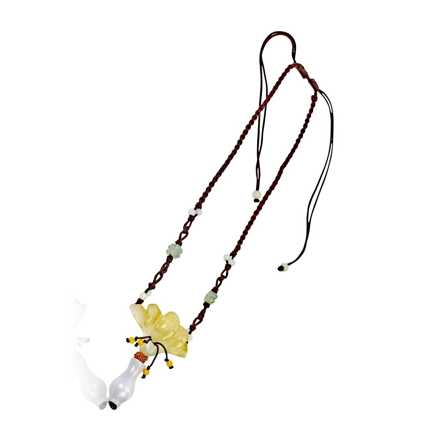 Peacock Flower a Jade Pendant Anniversary Gift for Women Who Love Designer Necklace