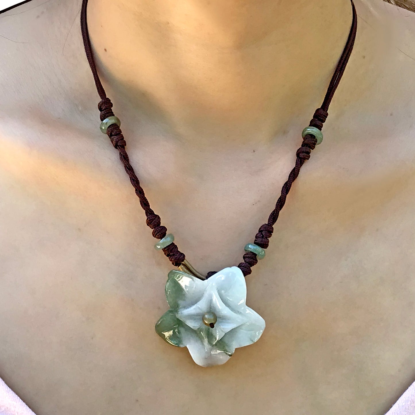 Pendant Handmade Aster Flower Pendant for Women September Birthday