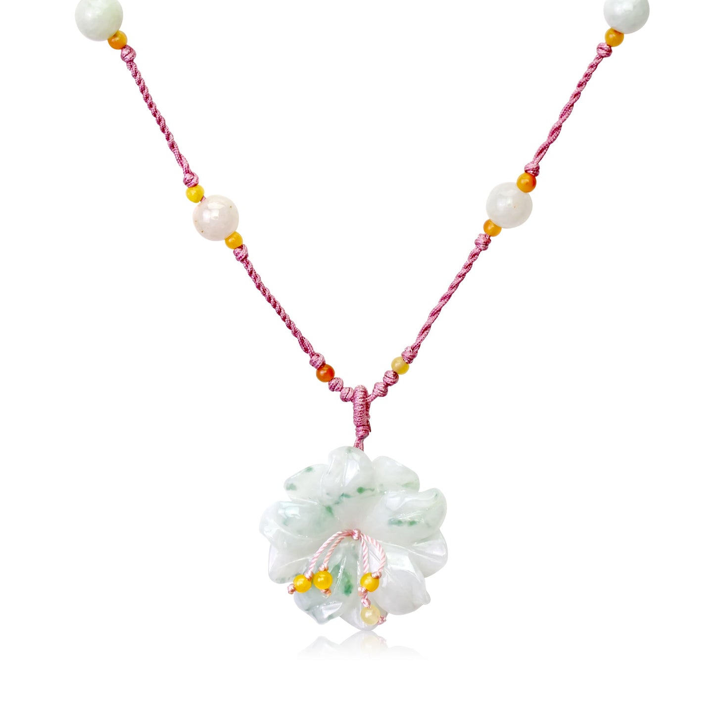 Personalized Green Anemone a Jade Necklace a Unique Birthday Jewelry for Women and Friends