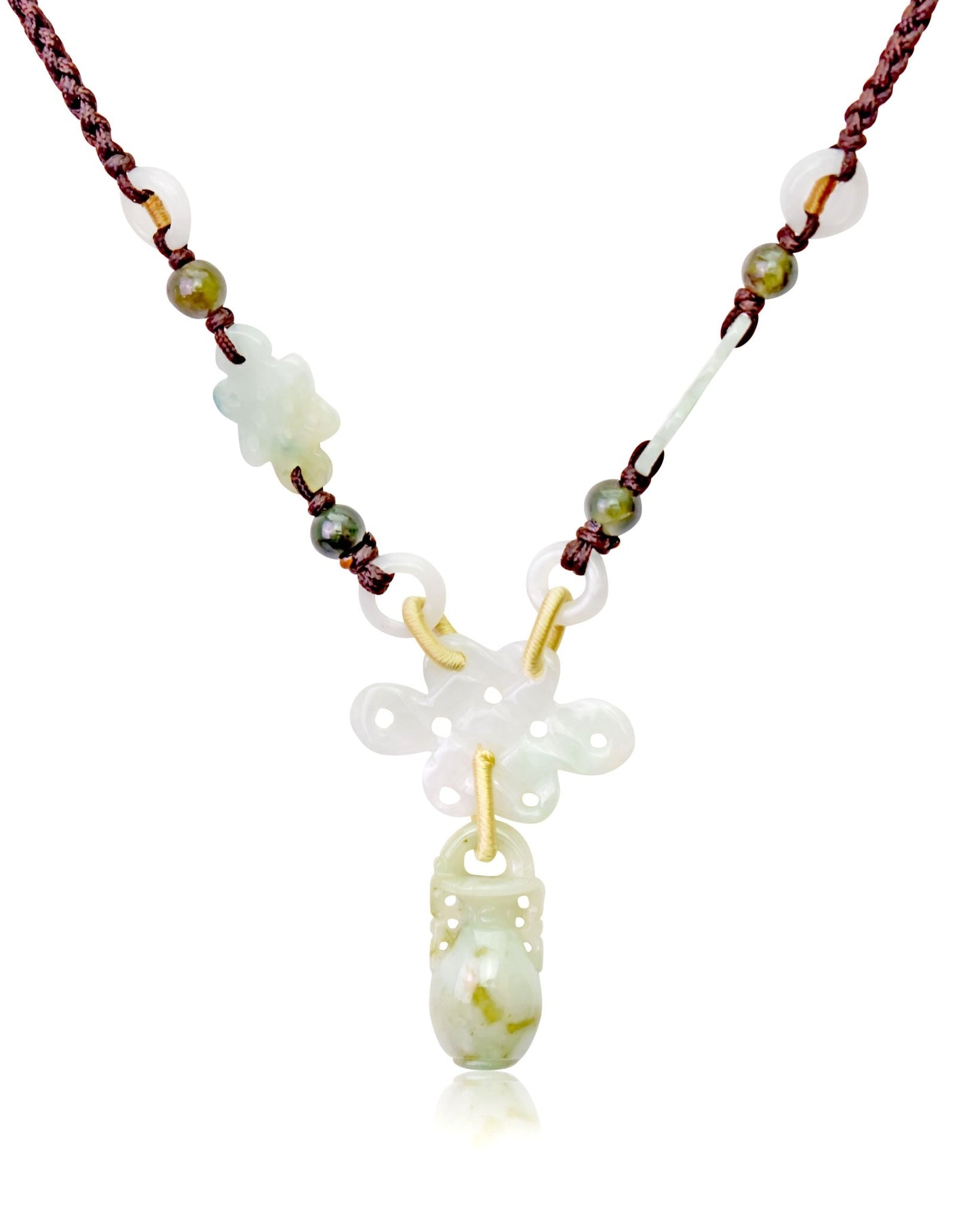 Personalized Infinity Necklace for Women with Jade Elegant Holiday Gift for Friends or Loved Ones