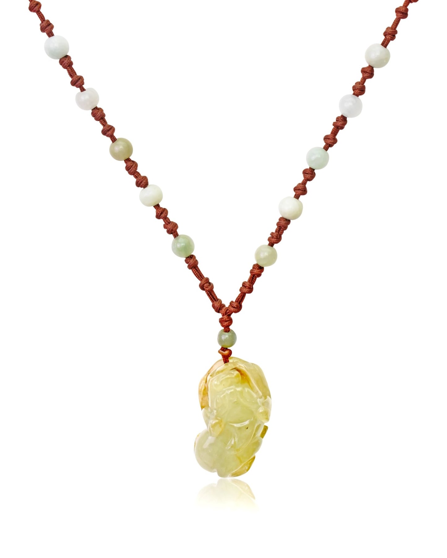 Pixiu Necklace Artisan Natural Stone Necklace for Men Birthday or Holiday Gift