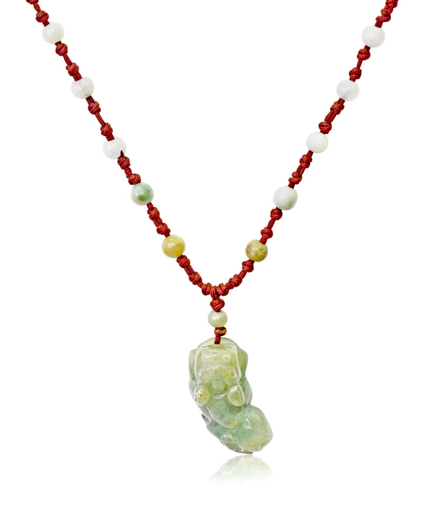 Pixiu Necklace Mens Jade Pendant Necklace Unique Gift for Valentine’s Day or Father’s Day