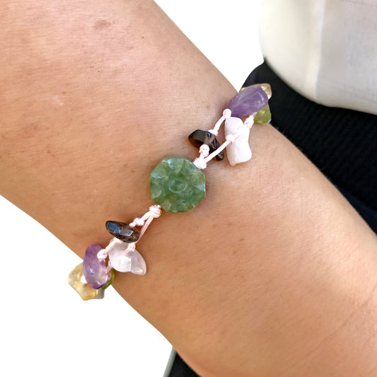 Women Yin and Yang Bracelet for Ladies Healing Gemstone Bracelets a Yin Yang Pendant Birthday Gift to Bring Balance and Love