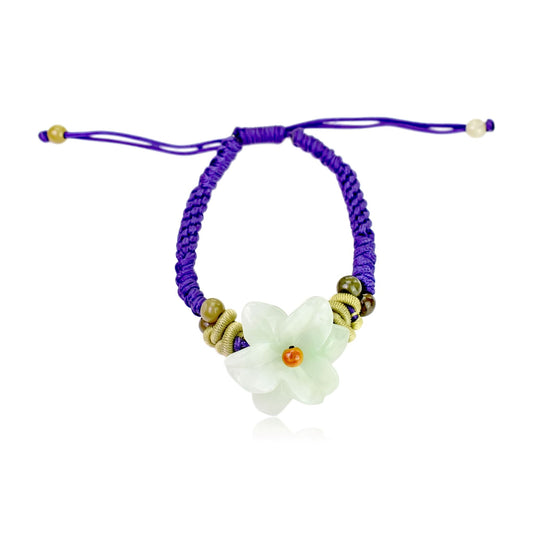 Stargazer Flower White Handmade Jade Jewelry Gift for Women and Friends a Gentle yet Powerful Expression of Affection