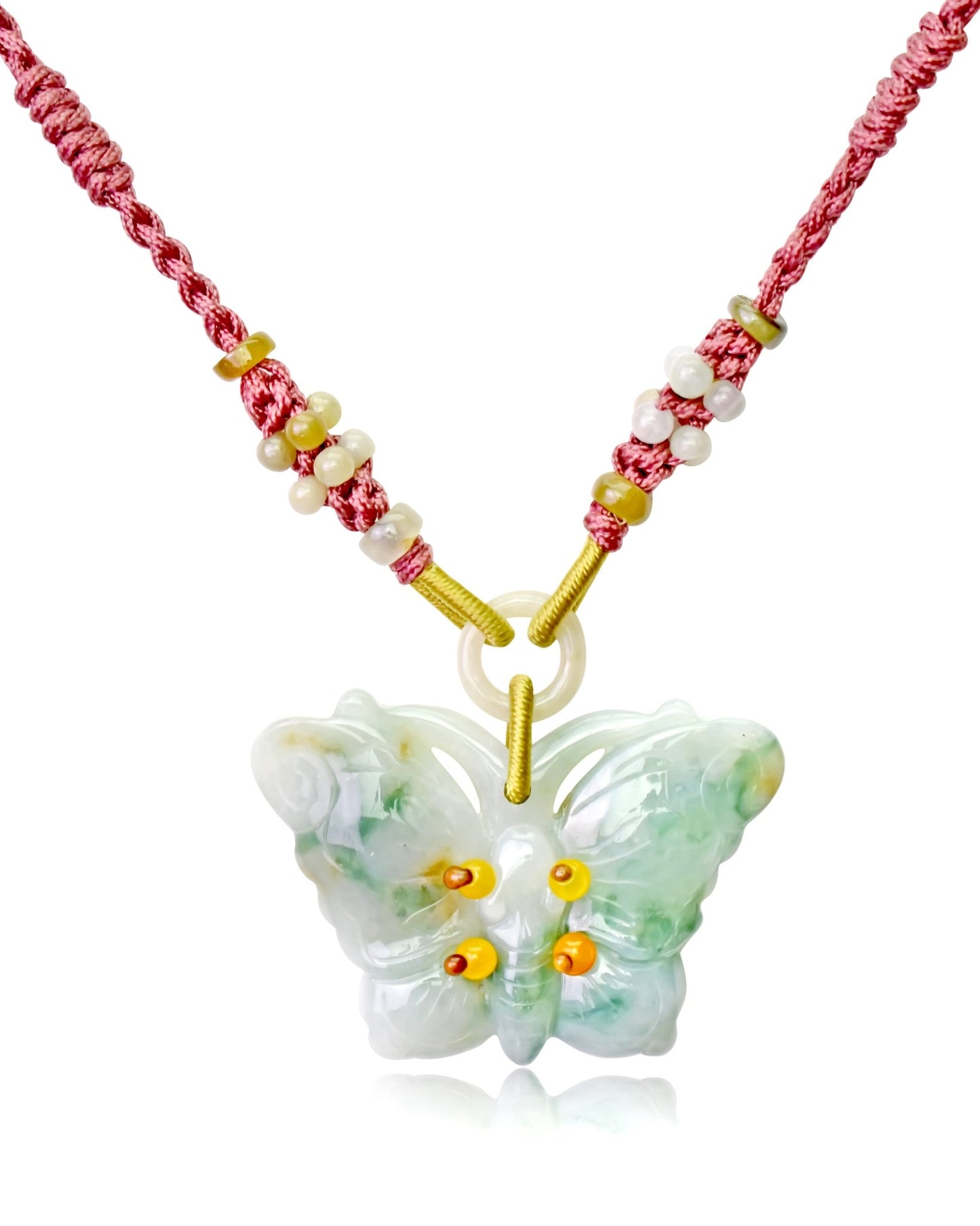 Stylish jade jewelry butterfly jade necklace for women celebrating love and new beginnings
