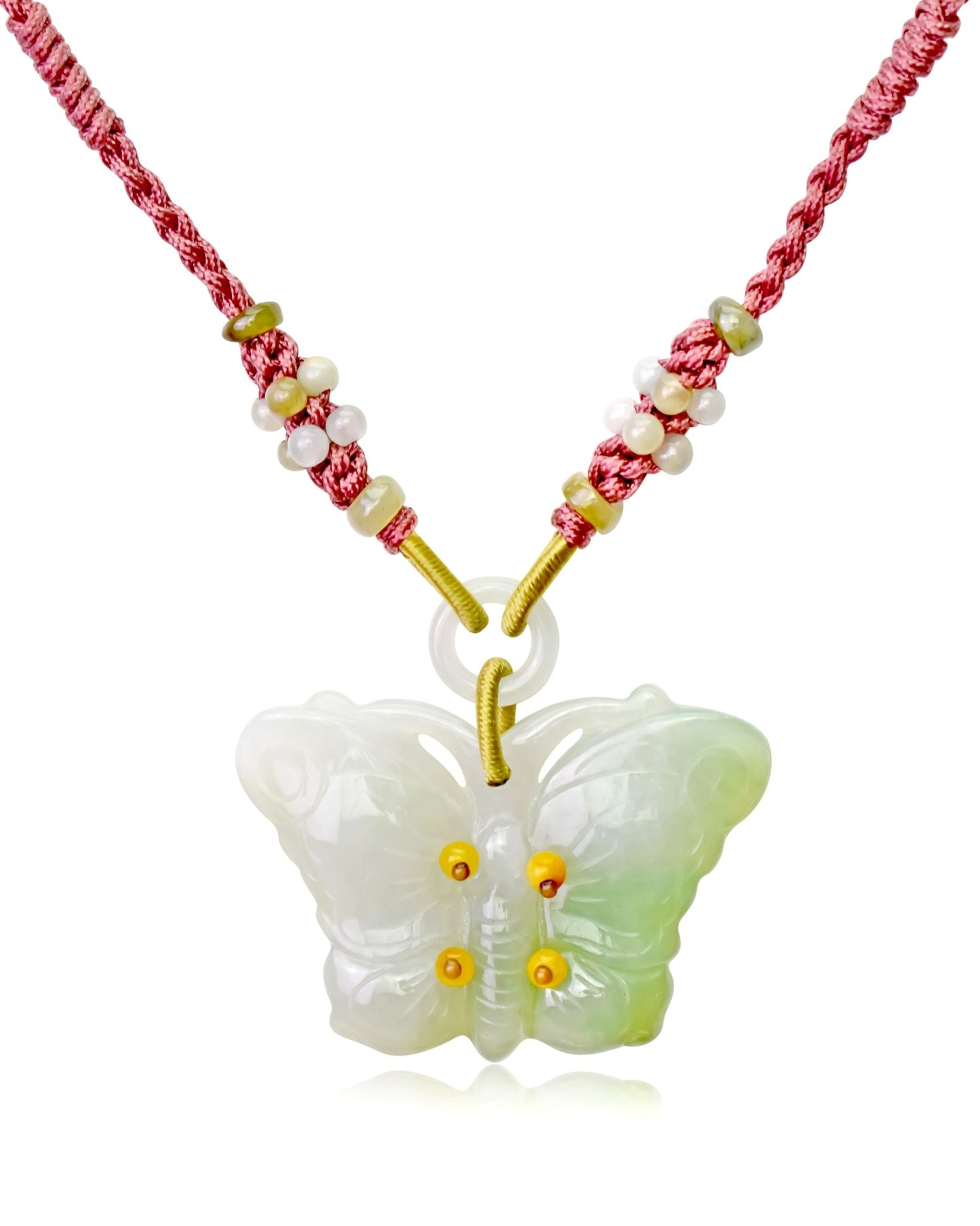 Unique butterfly jade necklace for an unforgettable Mother's Day Gift