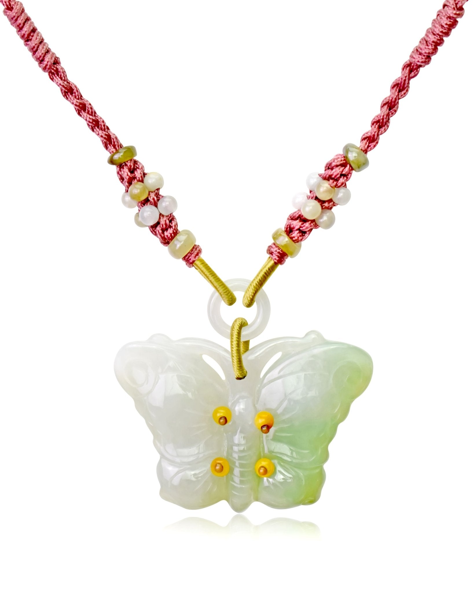 Unique butterfly jade necklace for an unforgettable Mother's Day Gift