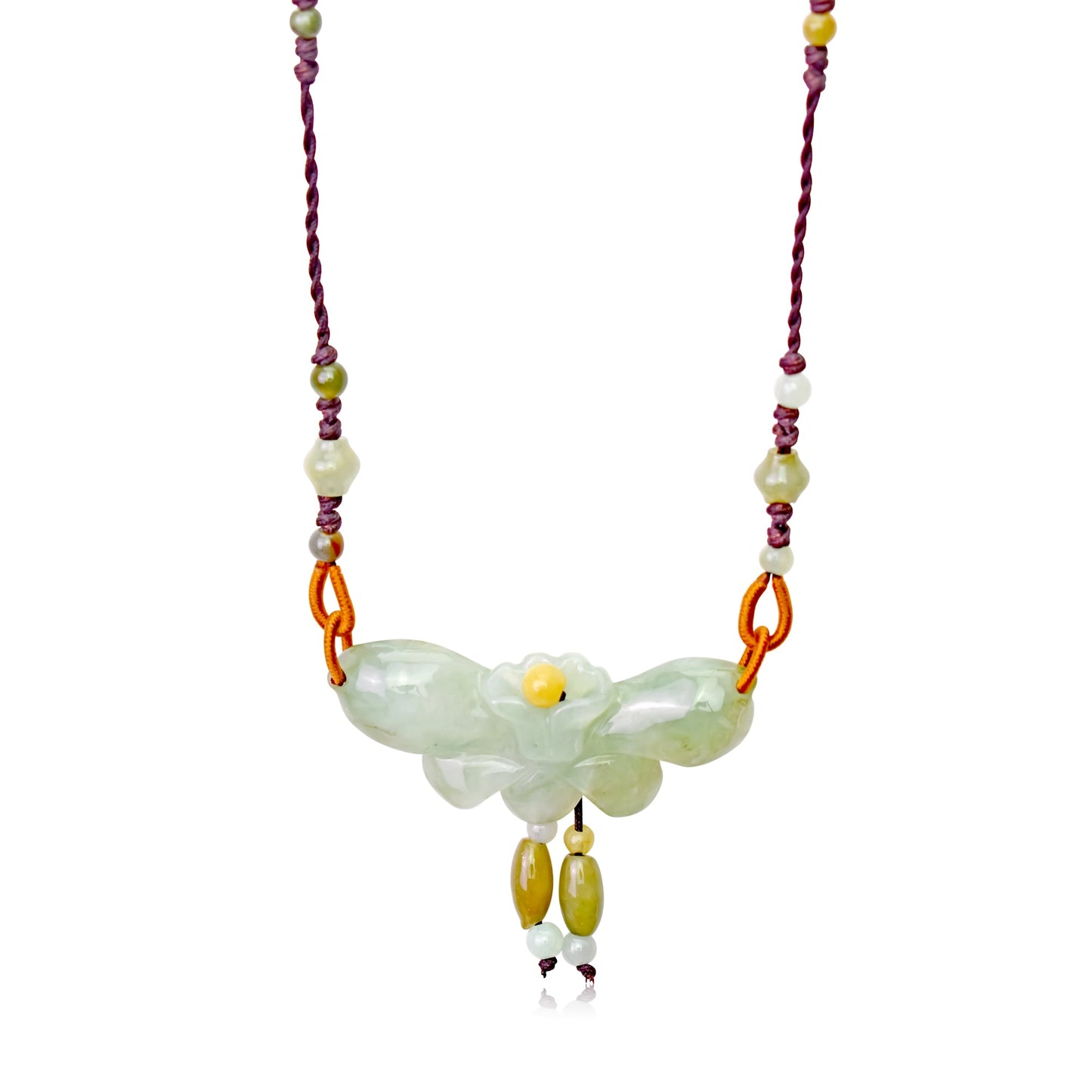 White Jade Necklace Stylish orchid pendant for a woman’s special milestones