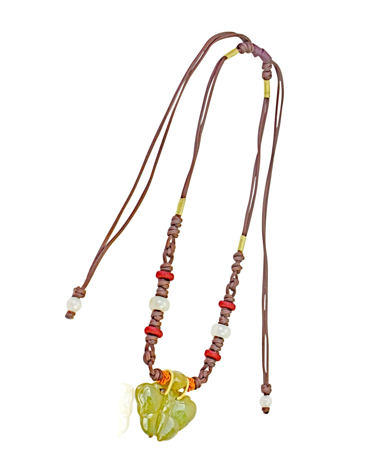 Yellow jade necklace Butterfly Necklace Women Anniversary Gift