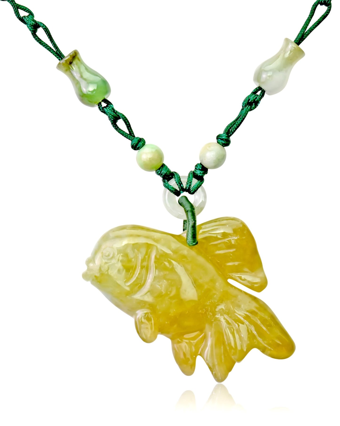 Accessorize in Style with a Hand Carved Crown Tail Fish Jade PendantNecklacesSerenity Jade