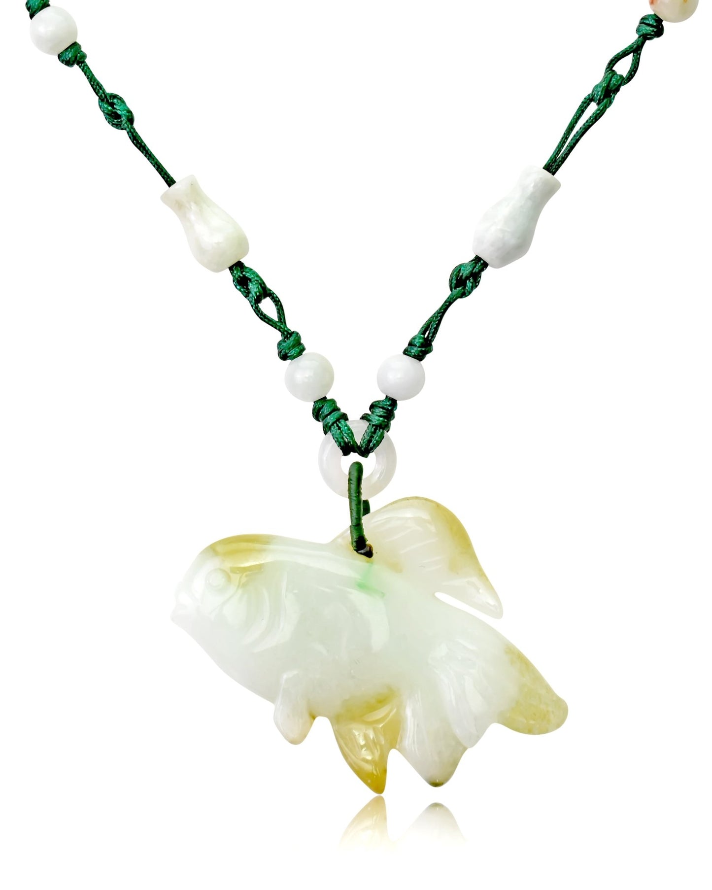 Accessorize in Style with a Hand Carved Crown Tail Fish Jade PendantNecklacesSerenity Jade