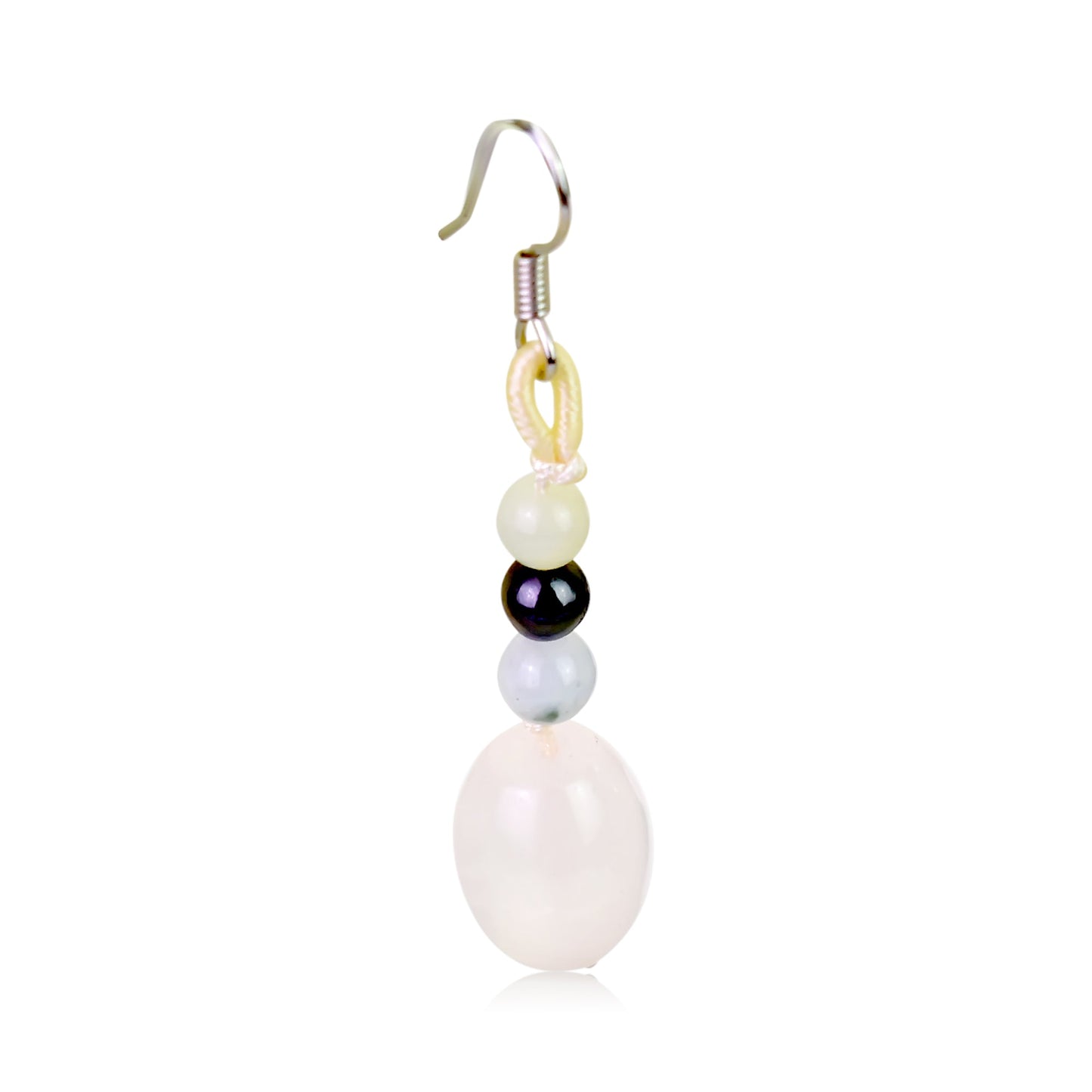 Add a Touch of Elegance with Our Elegant Oblong Rose Quartz EarringsEarringsSerenity Jade