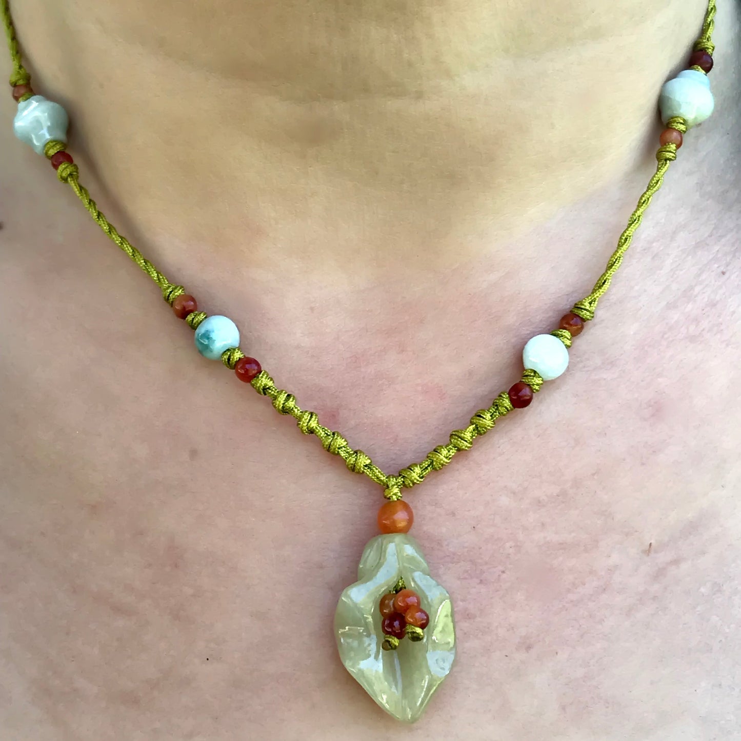 Add a Touch of Luxury to Your Look with the Bellflower Jade NecklaceNecklacesSerenity Jade