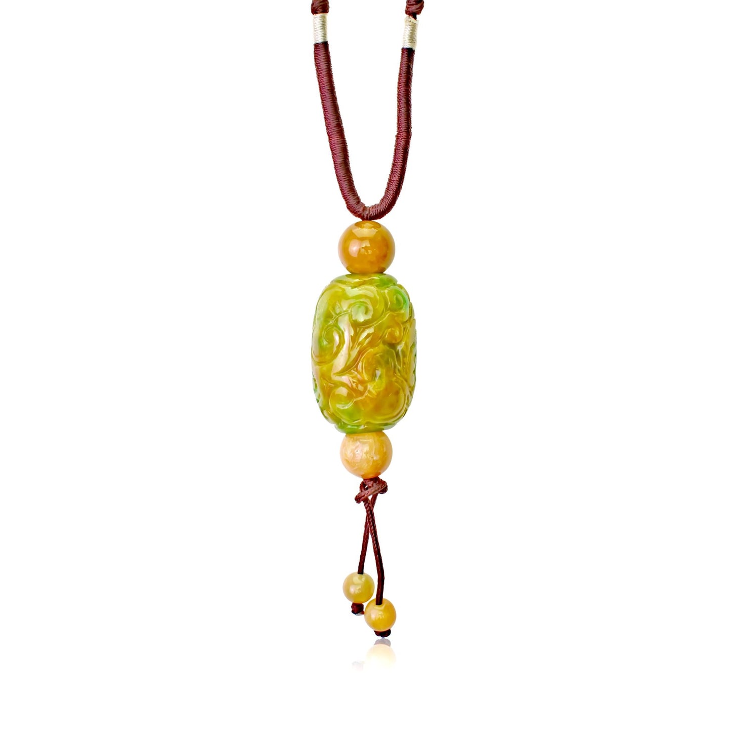 Add Opulence to Your Wardrobe with the Embroidery Jade Pendant NecklaceNecklacesSerenity Jade
