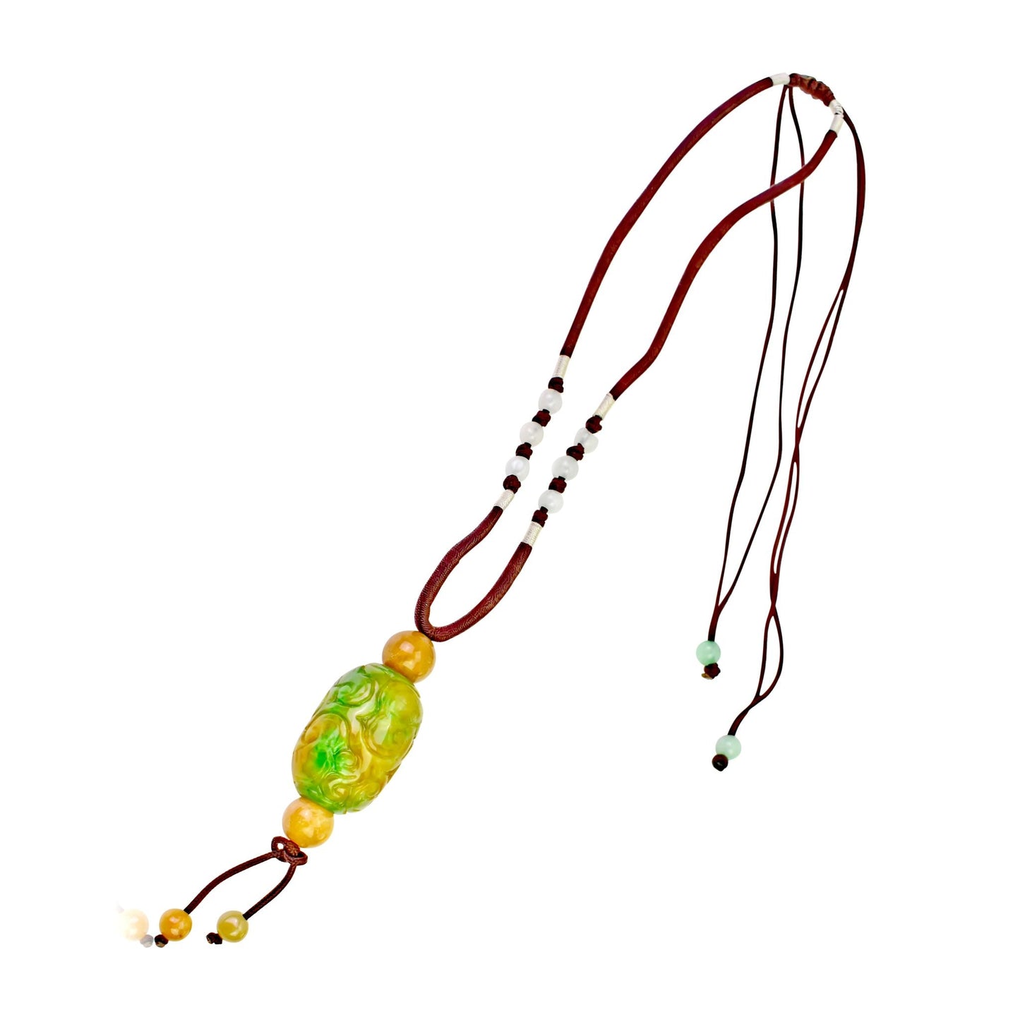 Add Opulence to Your Wardrobe with the Embroidery Jade Pendant NecklaceNecklacesSerenity Jade