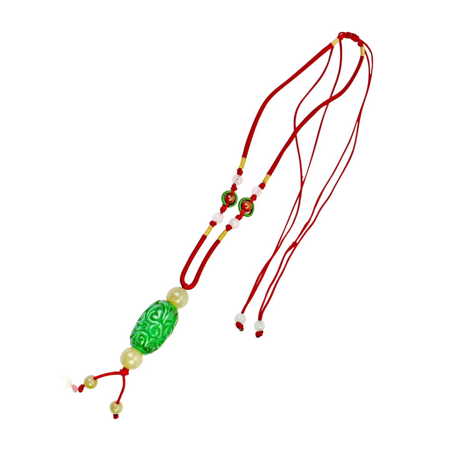 Add Opulence to Your Wardrobe with the Embroidery Jade Pendant NecklaceNecklacesSerenity Jade