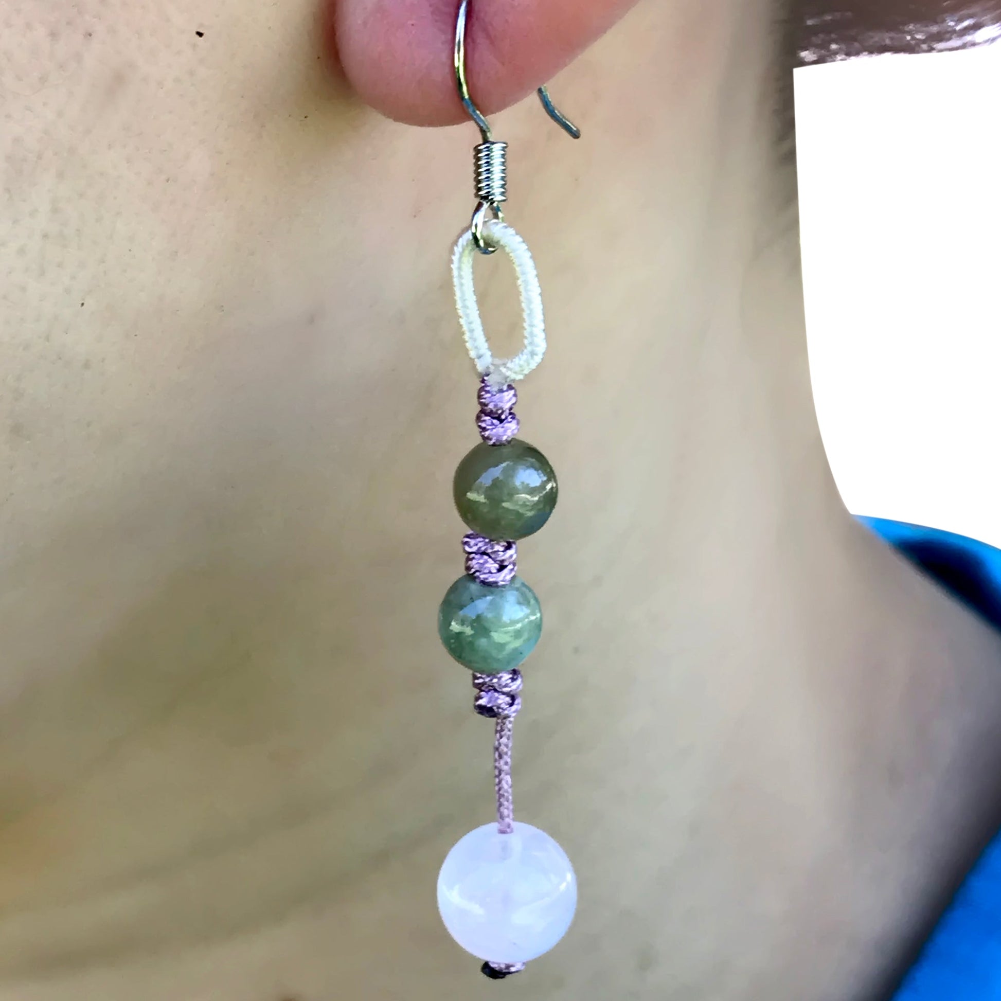Add Playful Elegance to Your Look with Irresistible Bead Rose Quartz EarringsEarringsSerenity Jade