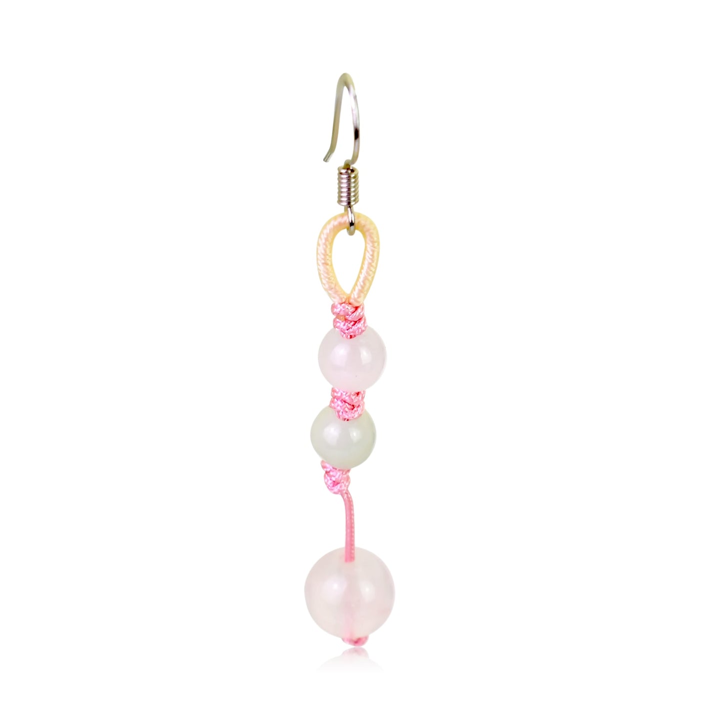 Add Playful Elegance to Your Look with Irresistible Bead Rose Quartz EarringsEarringsSerenity Jade