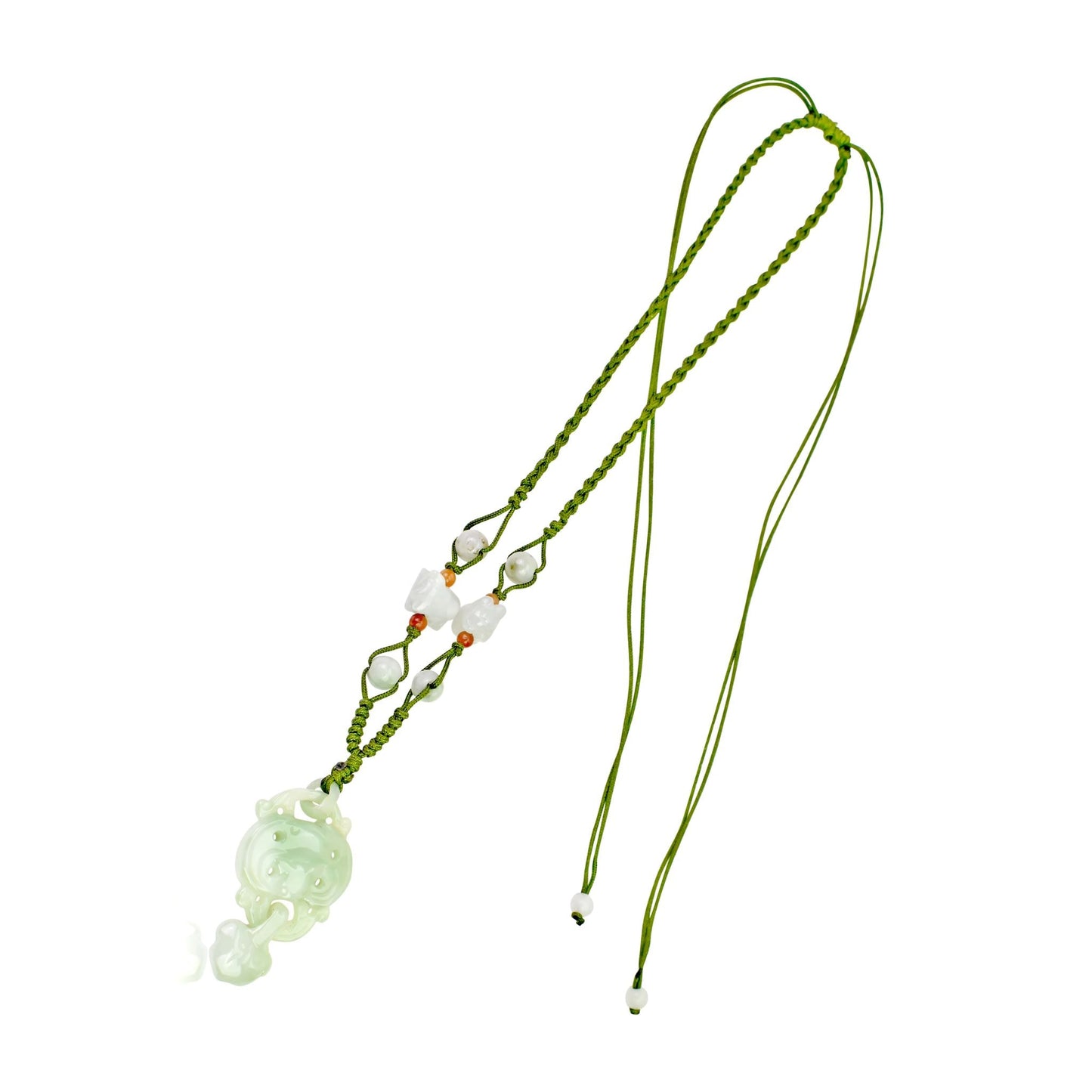 Bat and Heart Handmade Jade Necklace Pendant for Luck and AbundanceNecklacesSerenity Jade