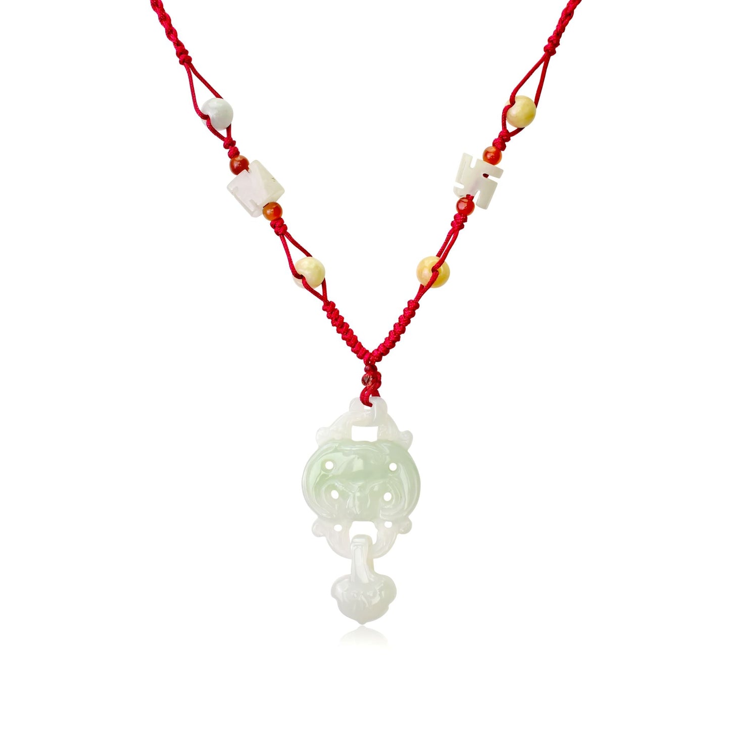 Bat and Heart Handmade Jade Necklace Pendant for Luck and AbundanceNecklacesSerenity Jade