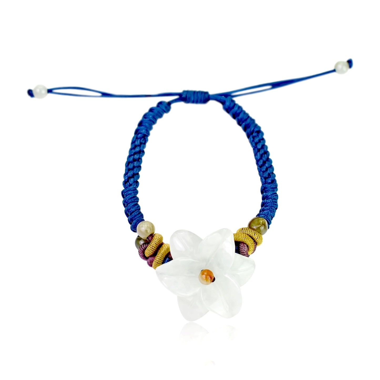 Blaze with Beauty: The Fiery Stargazer Lily Jade BraceletBraceletsSerenity Jade