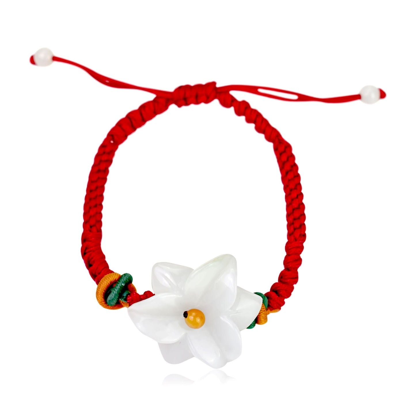 Blaze with Beauty: The Fiery Stargazer Lily Jade BraceletBraceletsSerenity Jade
