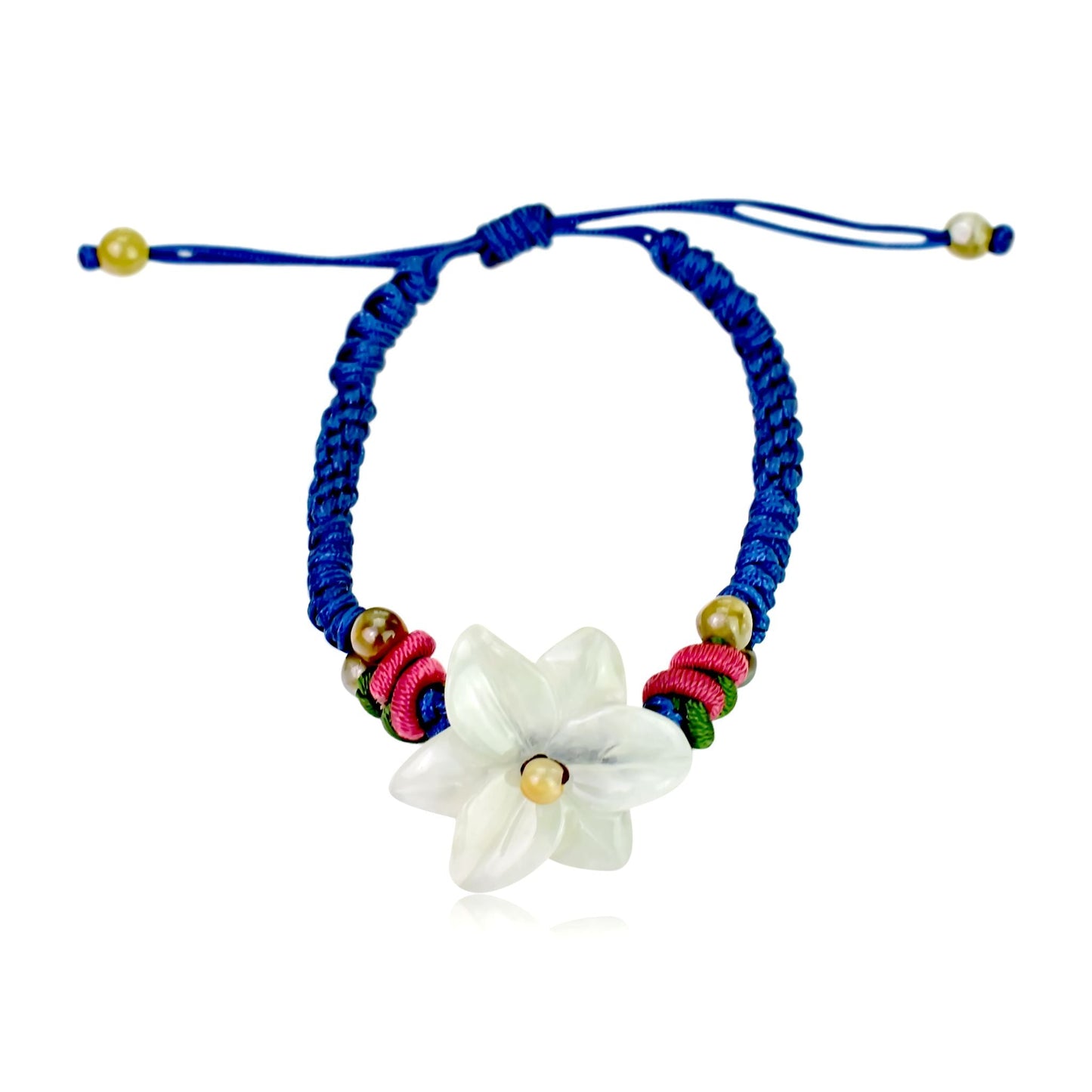 Blaze with Beauty: The Fiery Stargazer Lily Jade BraceletBraceletsSerenity Jade