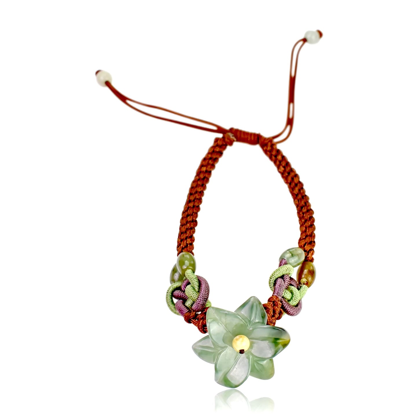 Blaze with Beauty: The Fiery Stargazer Lily Jade BraceletBraceletsSerenity Jade