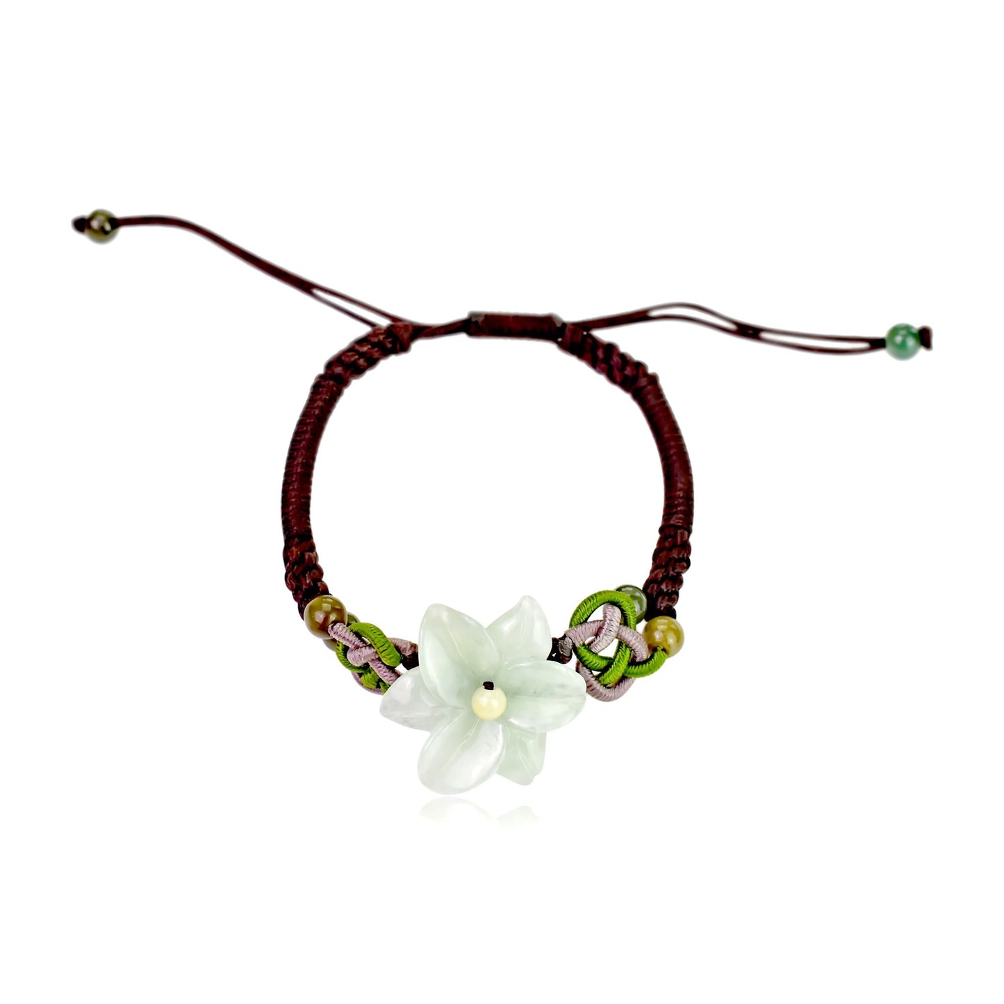 Blaze with Beauty: The Fiery Stargazer Lily Jade BraceletBraceletsSerenity Jade