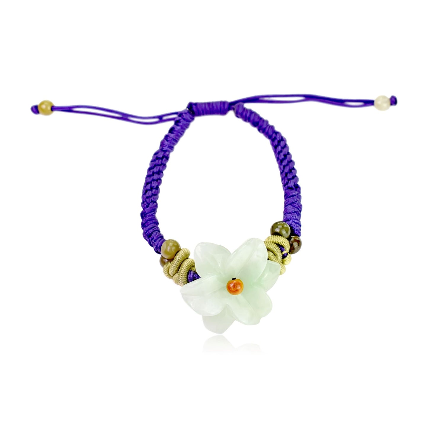Blaze with Beauty: The Fiery Stargazer Lily Jade BraceletBraceletsSerenity Jade