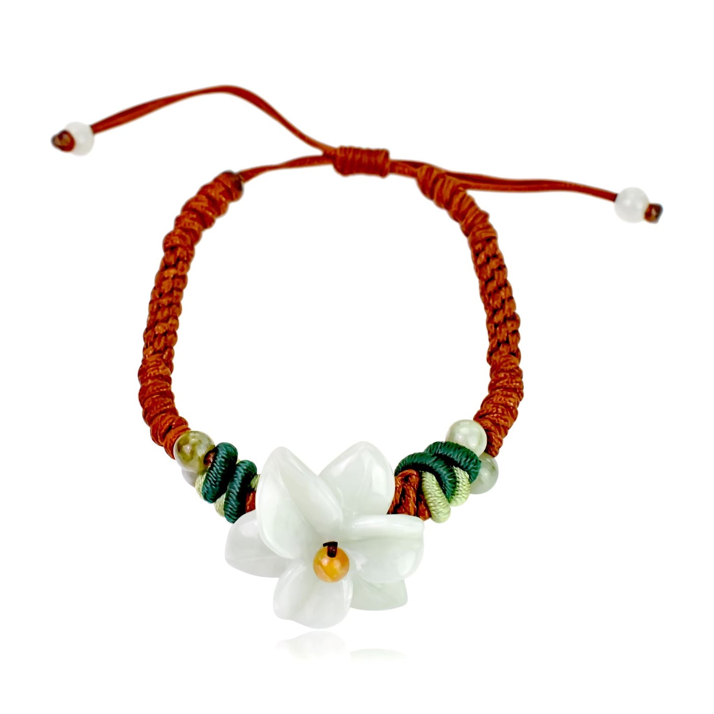 Blaze with Beauty: The Fiery Stargazer Lily Jade BraceletBraceletsSerenity Jade