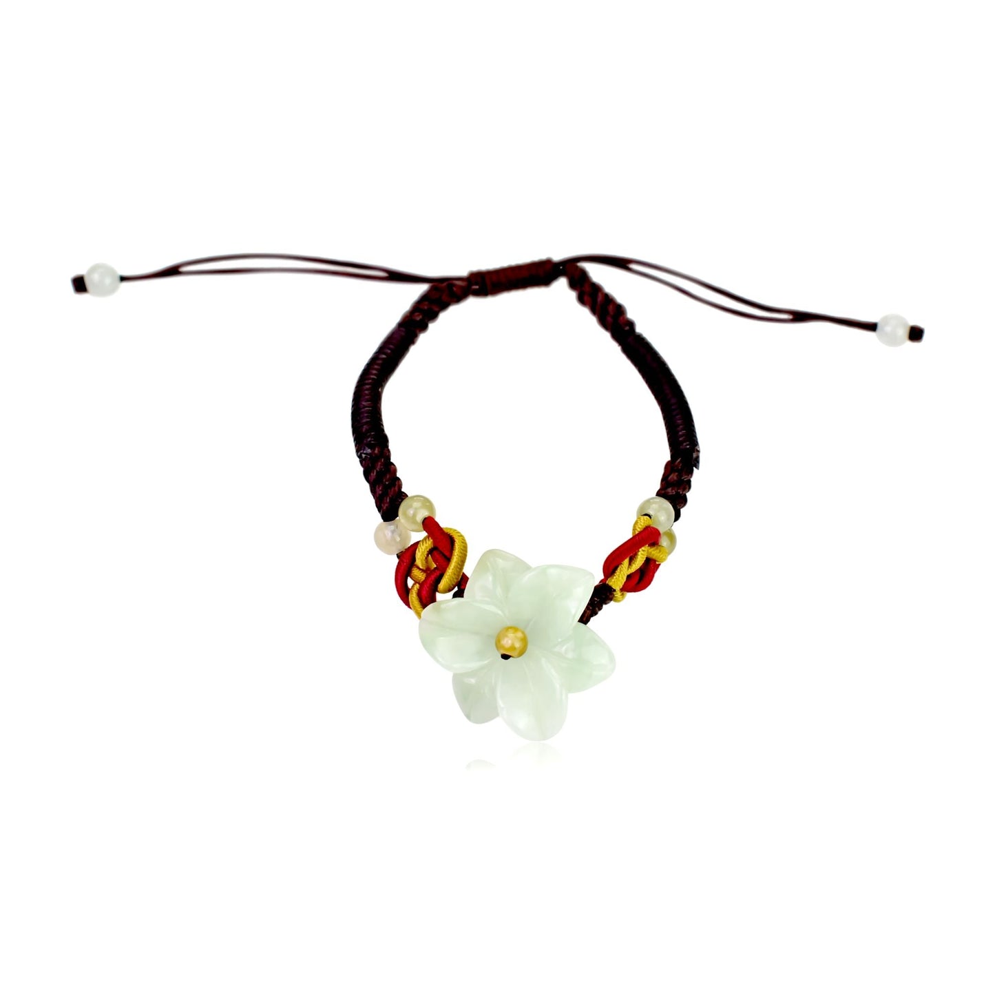 Blaze with Beauty: The Fiery Stargazer Lily Jade BraceletBraceletsSerenity Jade
