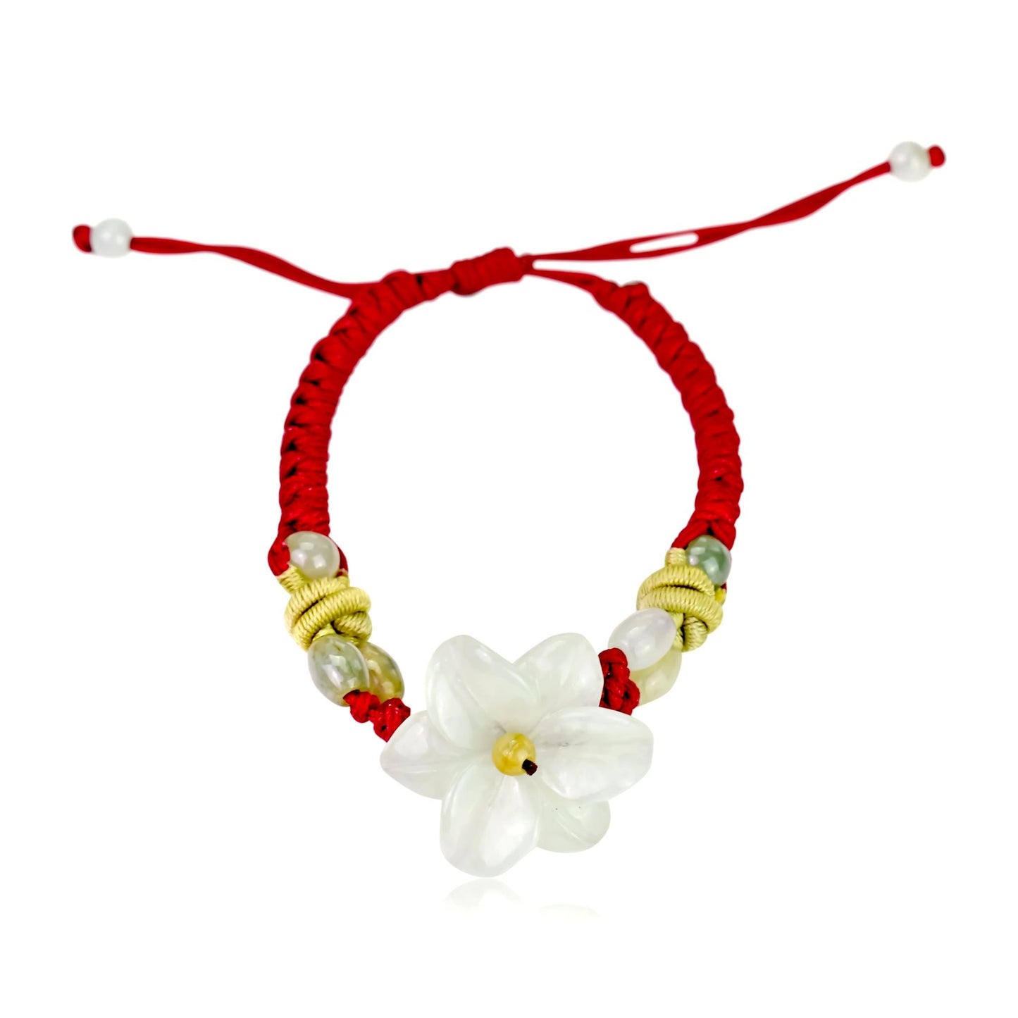 Blaze with Beauty: The Fiery Stargazer Lily Jade BraceletBraceletsSerenity Jade