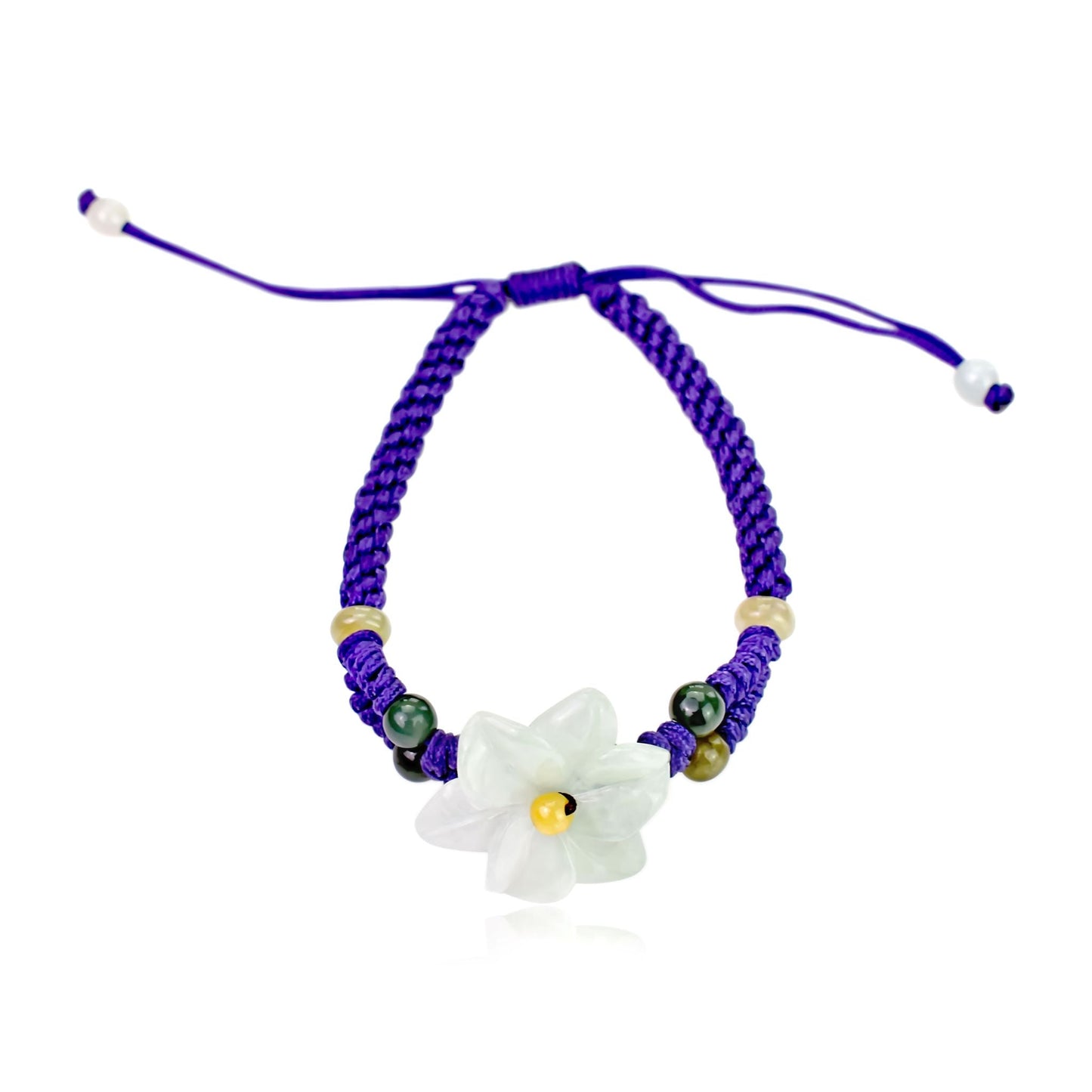 Blaze with Beauty: The Fiery Stargazer Lily Jade BraceletBraceletsSerenity Jade