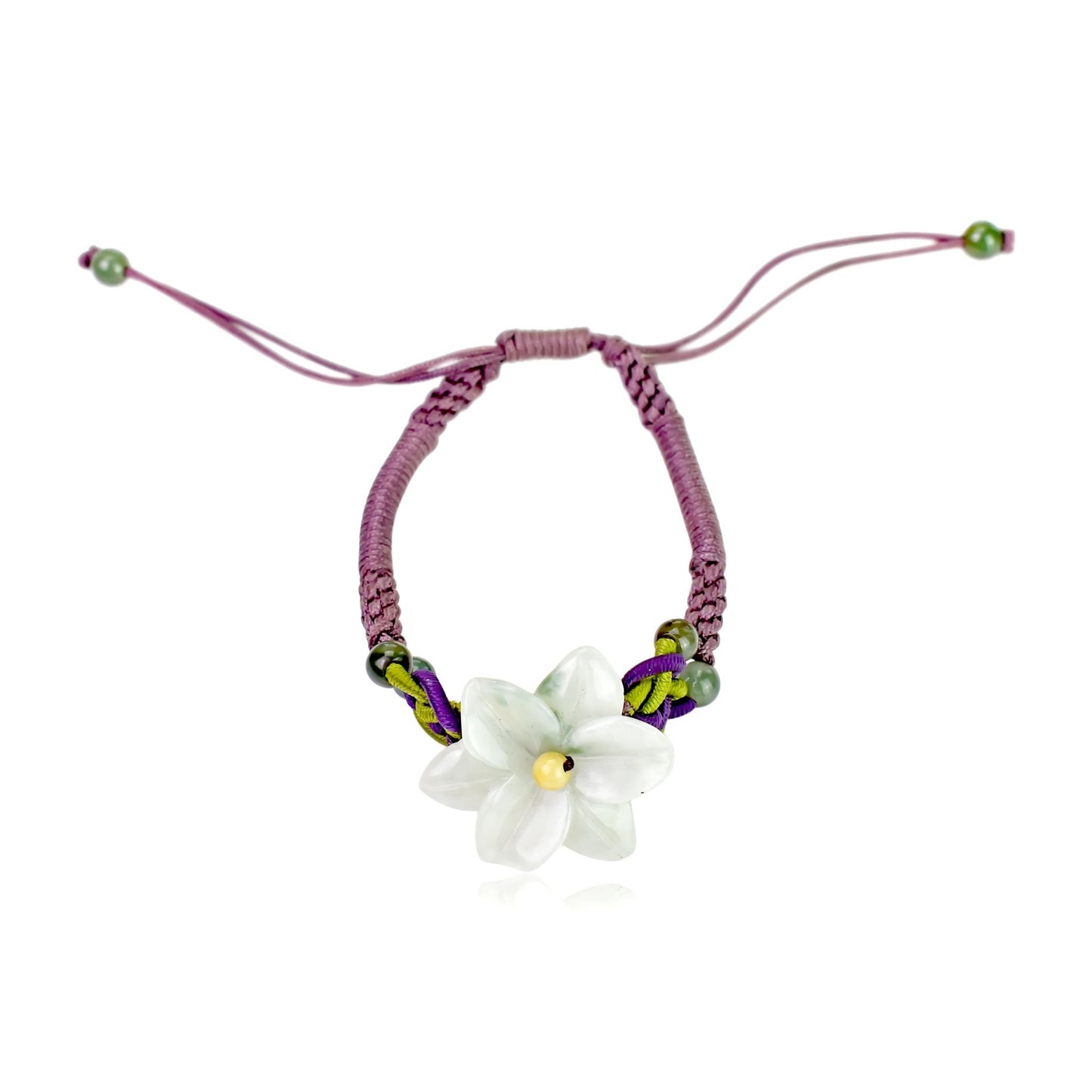 Blaze with Beauty: The Fiery Stargazer Lily Jade BraceletBraceletsSerenity Jade