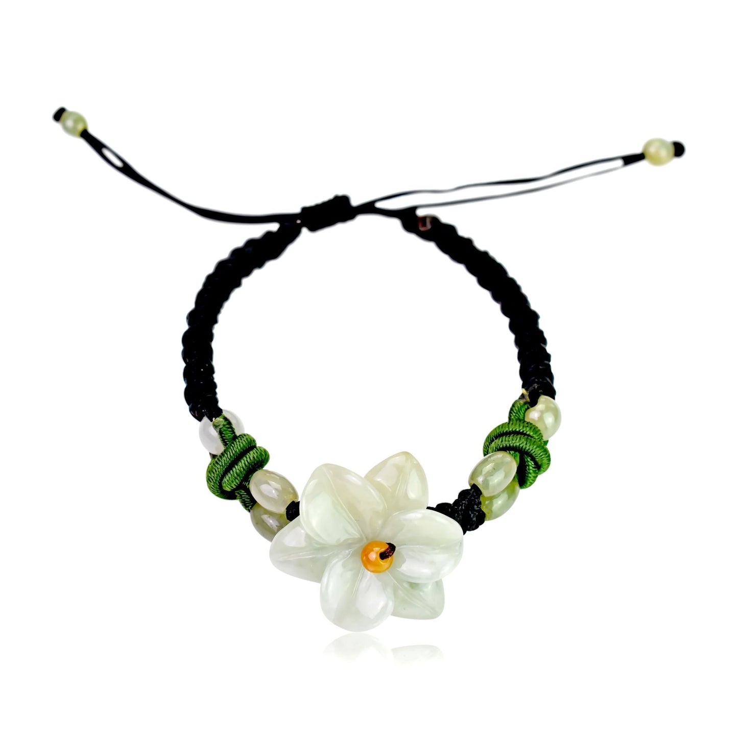 Blaze with Beauty: The Fiery Stargazer Lily Jade BraceletBraceletsSerenity Jade