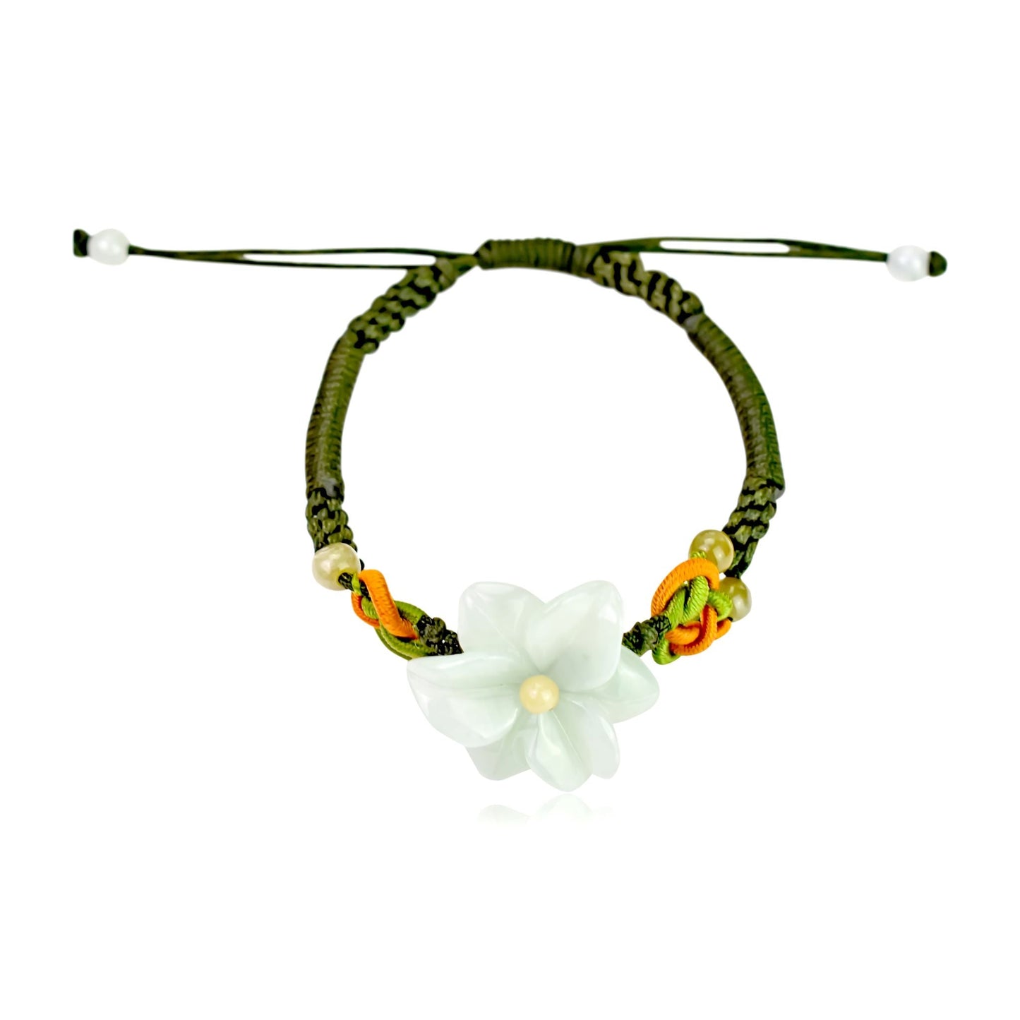 Blaze with Beauty: The Fiery Stargazer Lily Jade BraceletBraceletsSerenity Jade