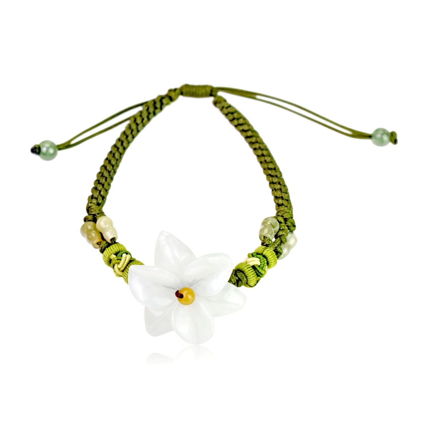 Blaze with Beauty: The Fiery Stargazer Lily Jade BraceletBraceletsSerenity Jade