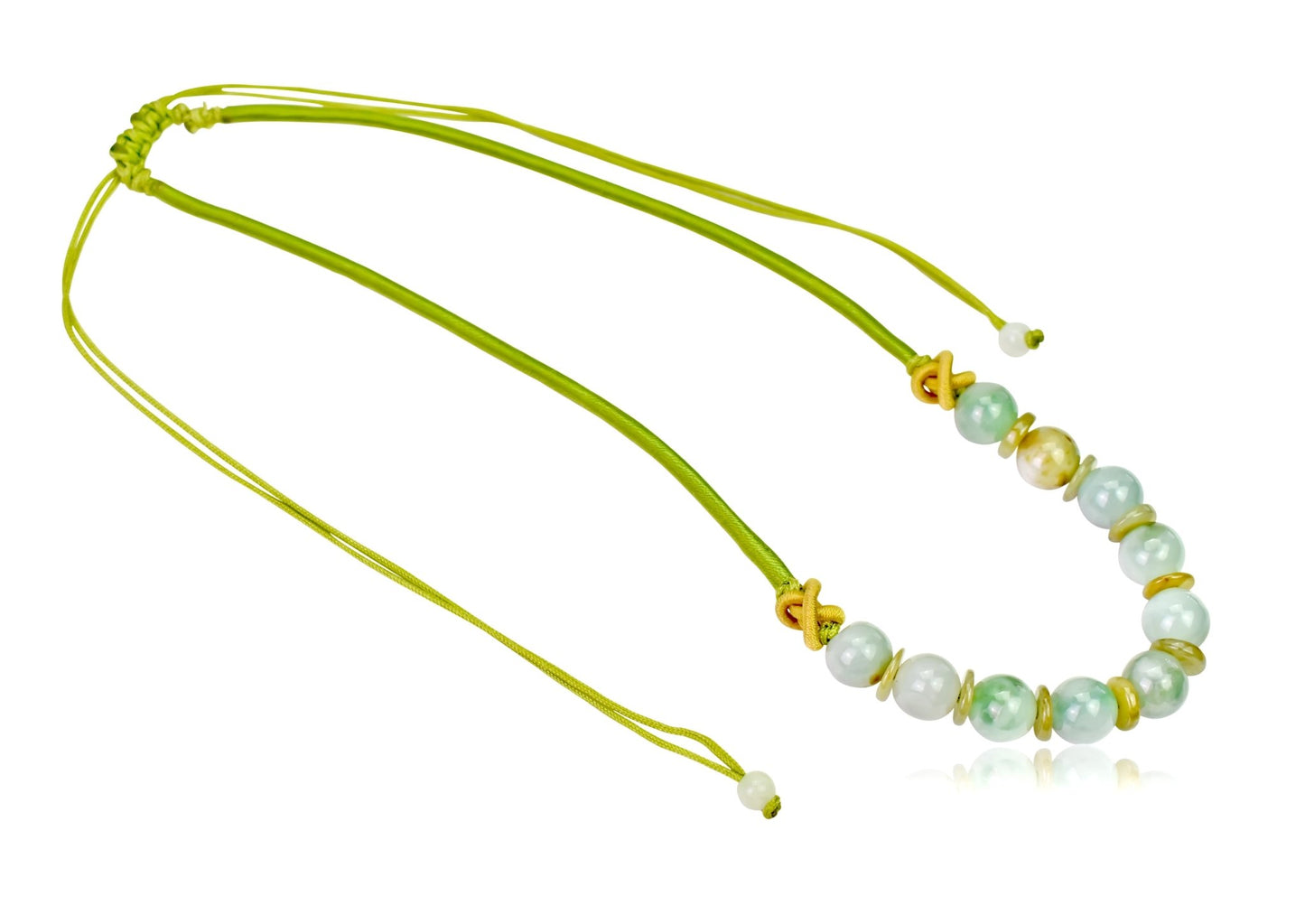 Celebrate Nature's Beauty with the PI Symbol Jade Beads NecklaceNecklacesSerenity Jade