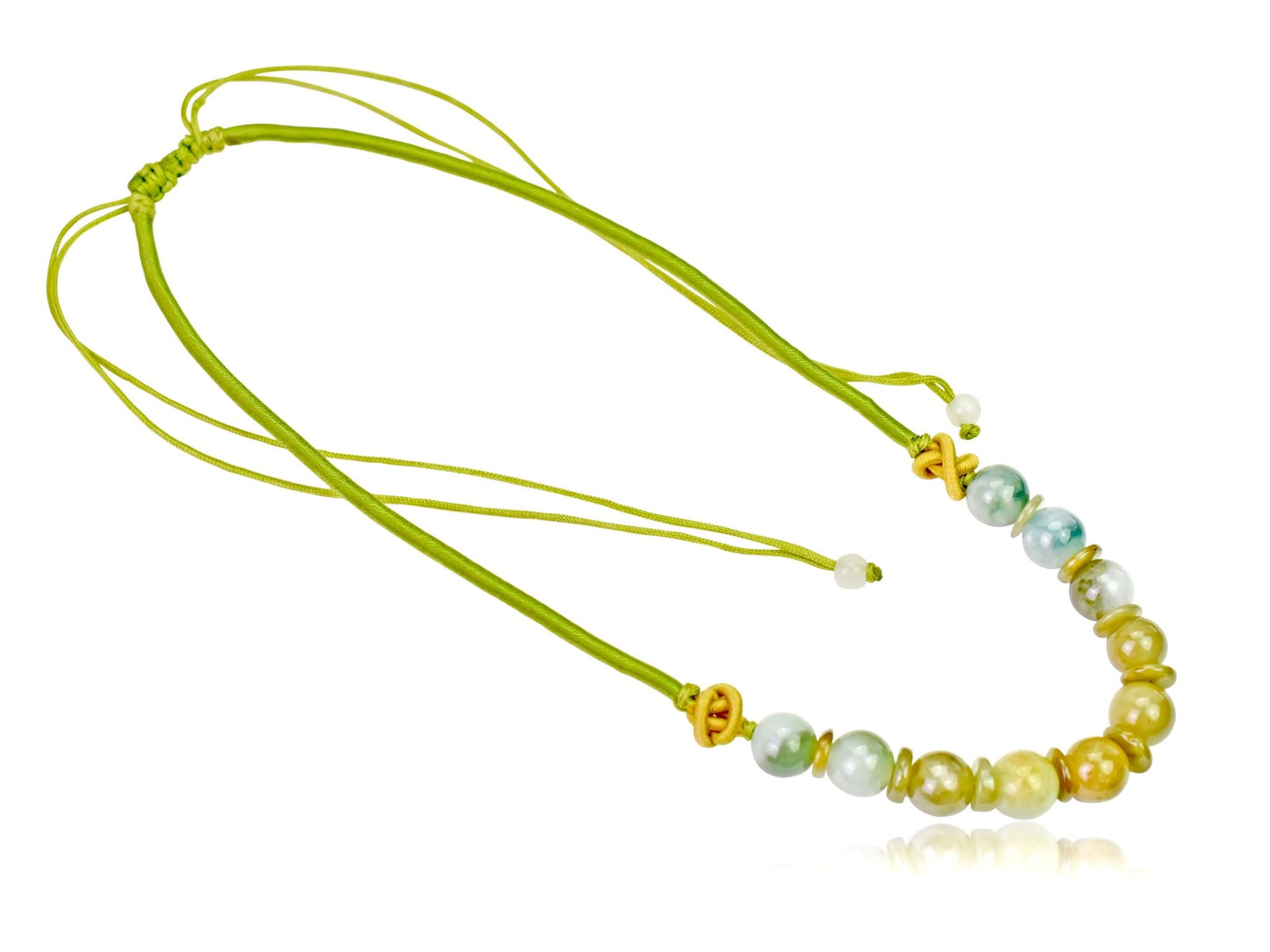 Celebrate Nature's Beauty with the PI Symbol Jade Beads NecklaceNecklacesSerenity Jade