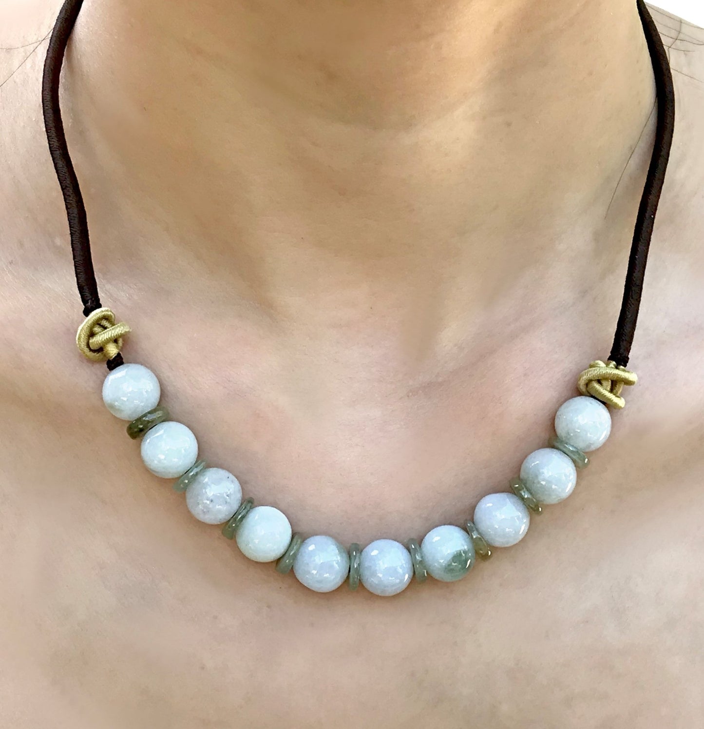 Celebrate Nature's Beauty with the PI Symbol Jade Beads NecklaceNecklacesSerenity Jade