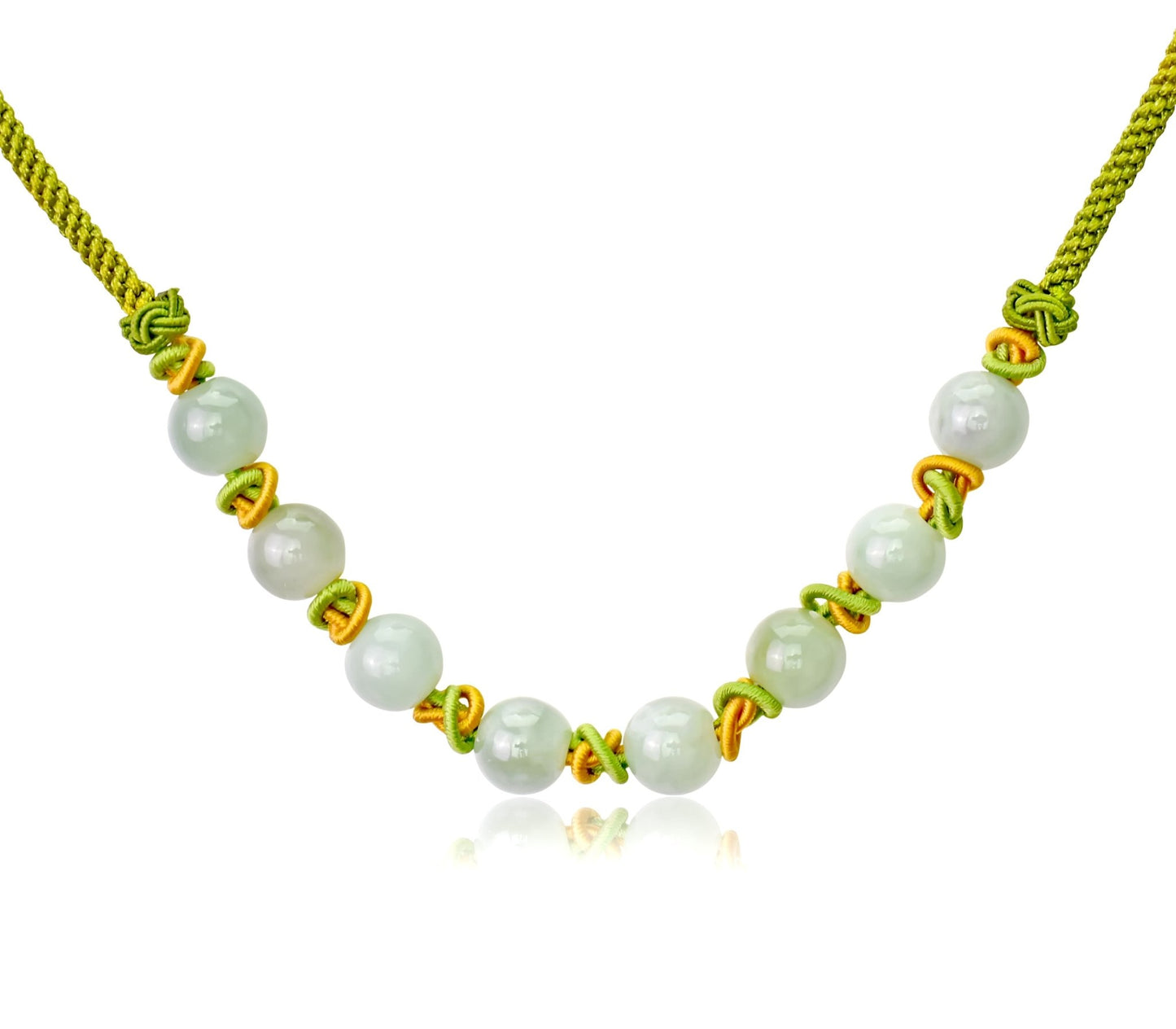 Celebrate Nature's Beauty with the PI Symbol Jade Beads NecklaceNecklacesSerenity Jade