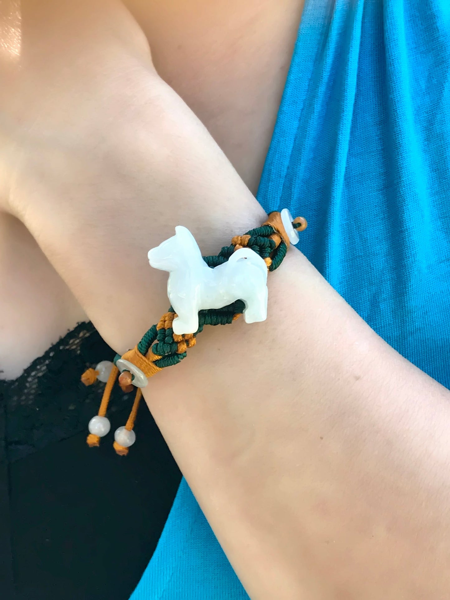 Channel the Loyalty and Strength of the Dog – A Symbol of Trust, Courage, and Inner Peace Handmade Jade BraceletBraceletsSerenity Jade
