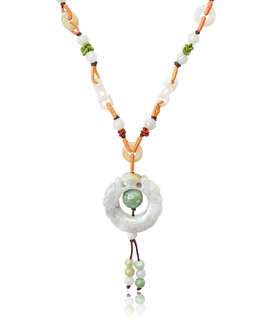 Jade Pendant with Dragon Mens Dragon Necklace Jade for Protection and Prosperity Mother's Day or Father's Day Gift