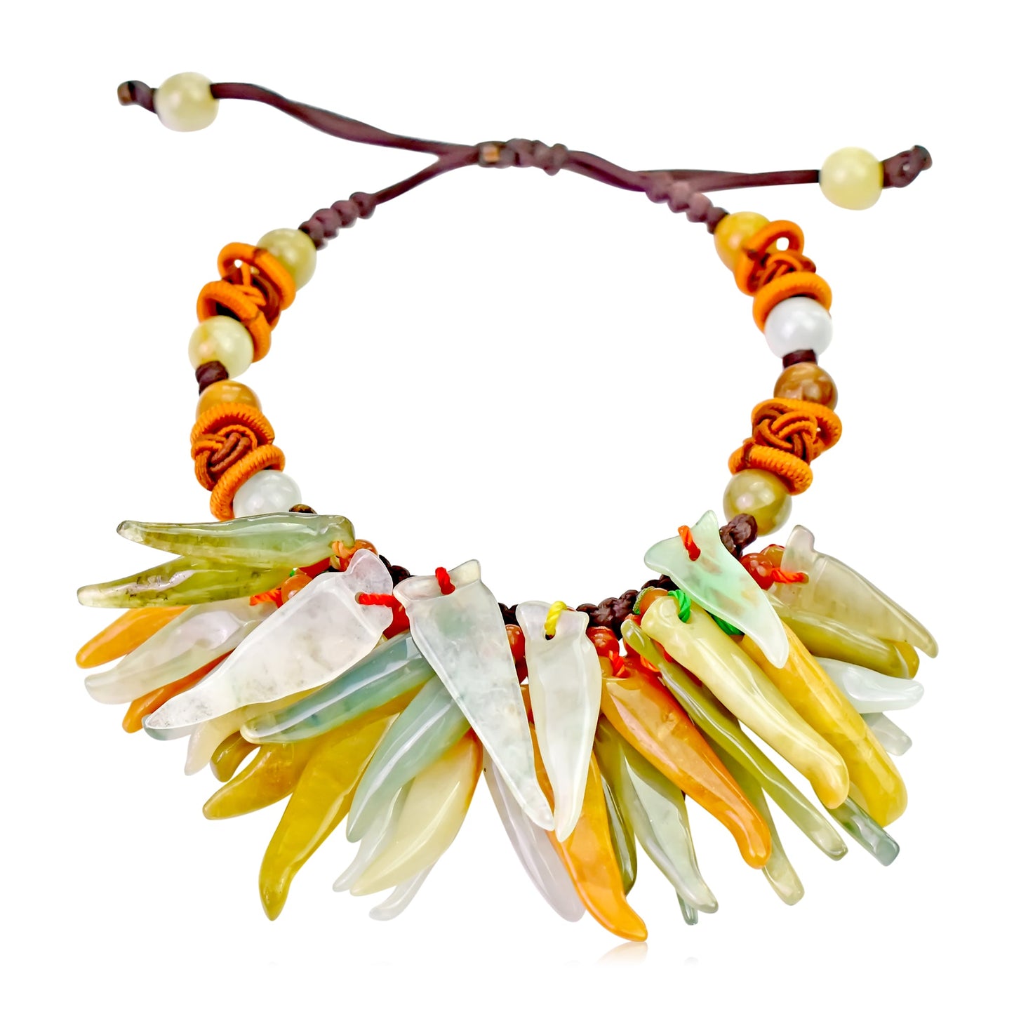 Colorful 100 Chilis Jade Bracelet for Personal Protection and Fashionable StyleBraceletsSerenity Jade