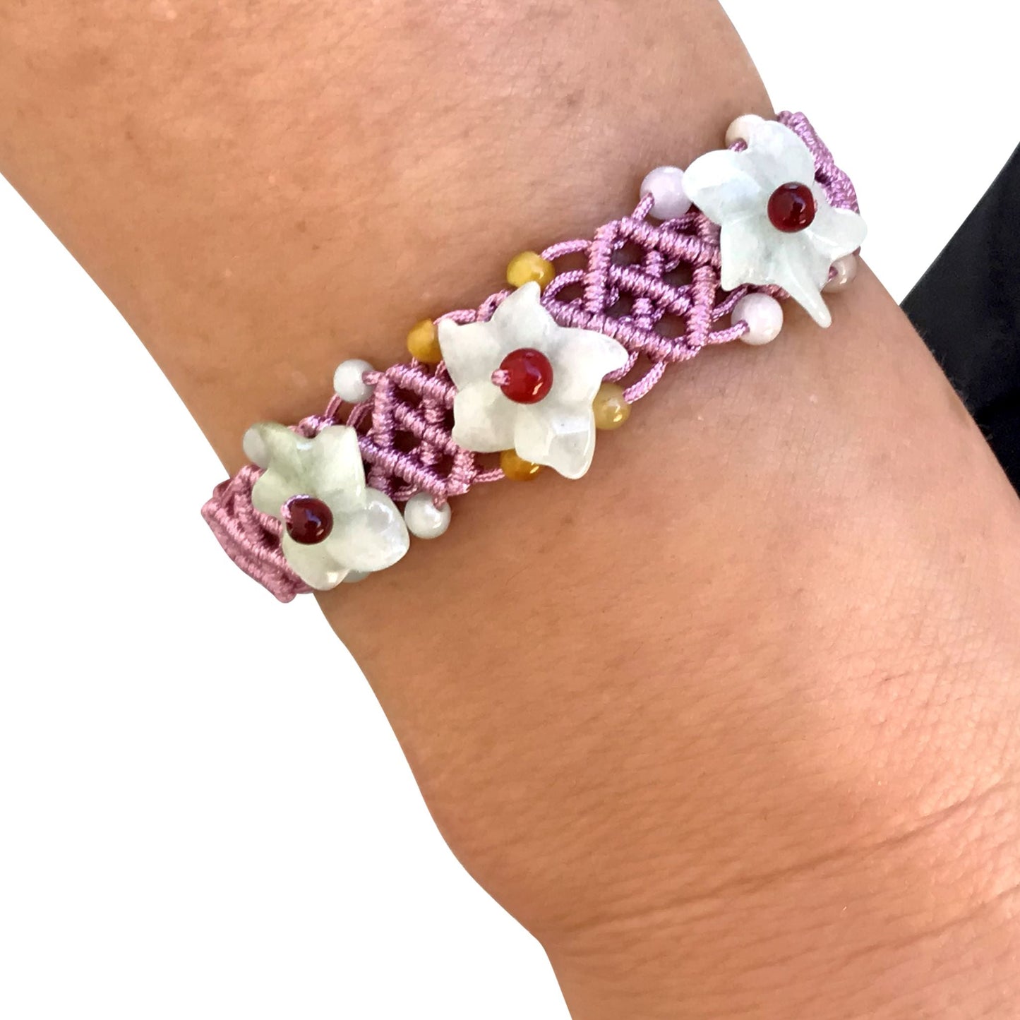 Crafted from Premium Jade: The Breath of Heaven Flower BraceletBraceletsSerenity Jade