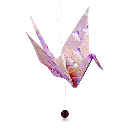 Thousand Crane With February Gemstone A Amethyst Birthstone Month Valentine's Day Gift Symbolizing Devotion and Serenity