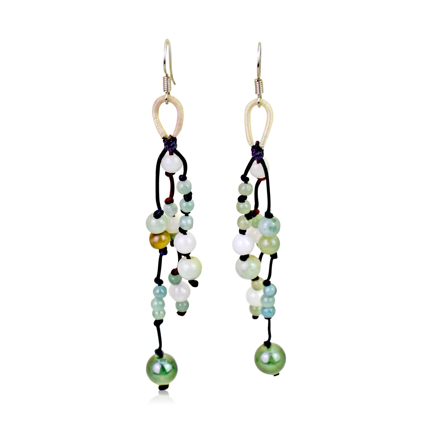 Elevate Your Look with Triple Dangling Beads Jade EarringsEarringsSerenity Jade