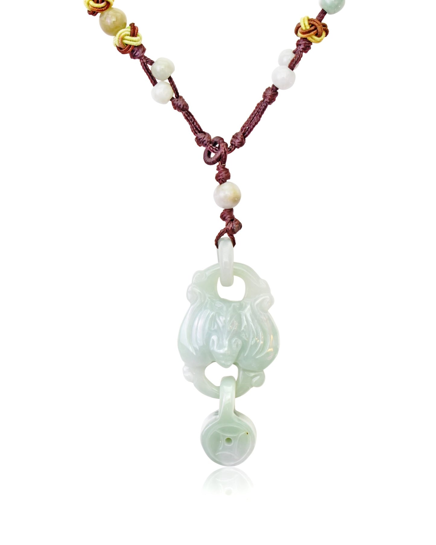 Embrace Luck & Prosperity with the Handmade Bat Jade Pendant NecklaceNecklacesSerenity Jade
